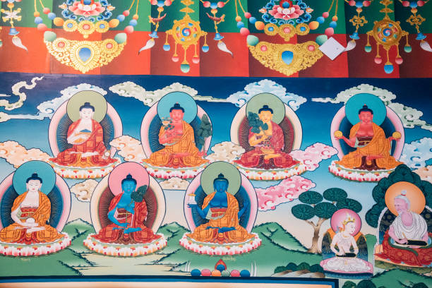 istock Buddhas, Frescoes of Pyang Monastery 1881947327