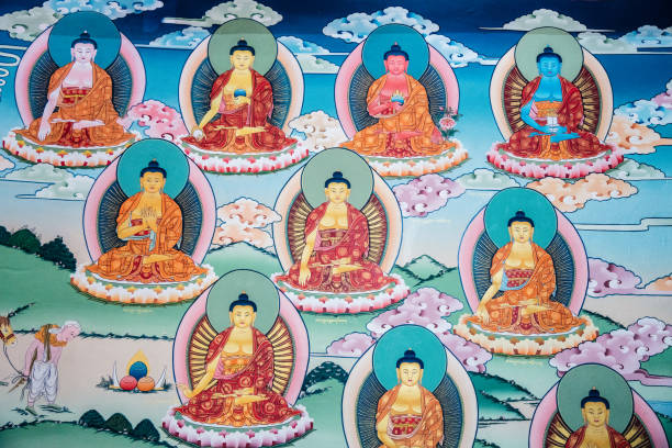 istock Buddhas, Frescoes of Pyang Monastery 1881952667