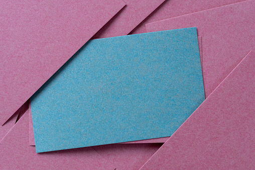blue card on red background