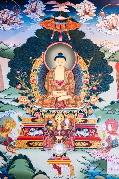 istock The Buddha preaches the Teaching in different worlds 1881957923