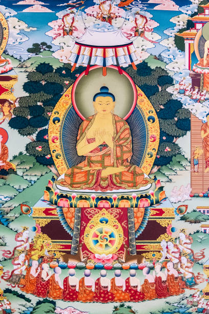 istock The Buddha preaches the Teaching in different worlds 1881960721
