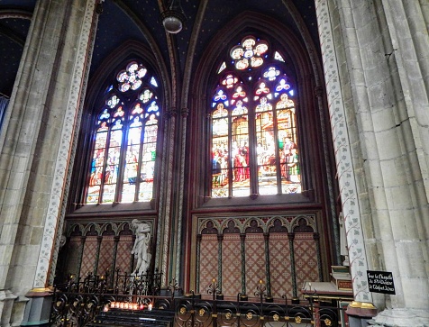 Interior Church of St. Joan Of Arc, Rouen, northern France