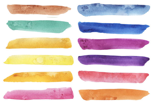 istock Watercolor hand painted colorful backgrounds clipart set, Brush strokes illustration, Pastel violet, blue spots, Green Splashes Clip art, Yellow Drops, Design elements, Paint splatters 1882043713
