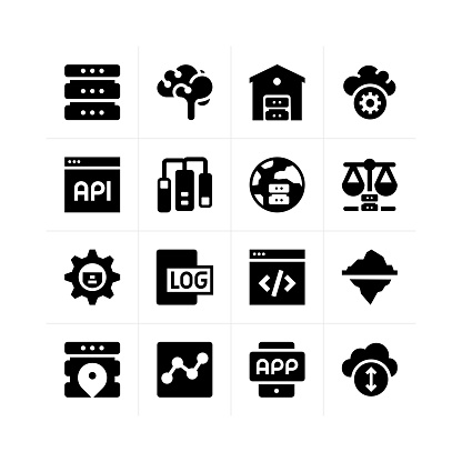 Data analytics icons