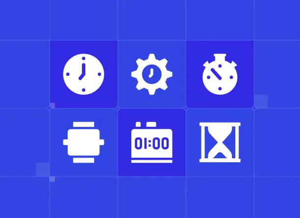 Vector illustration of Time icons