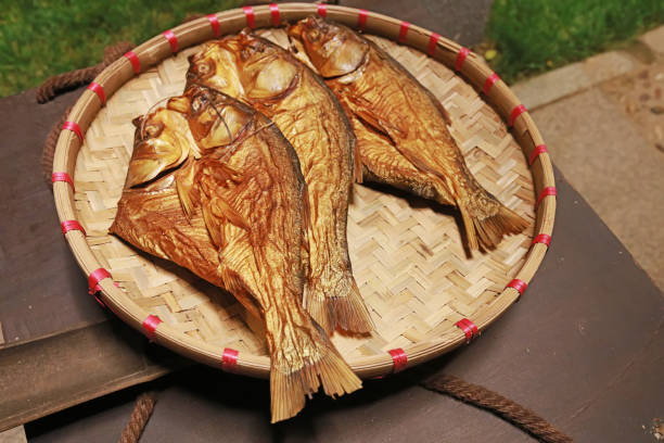 Grilled fish with traditional Chinese food