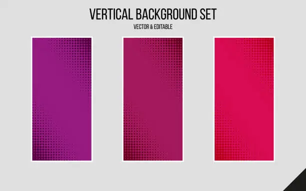 Vector illustration of Vertical Stories Desing Vector Background Set