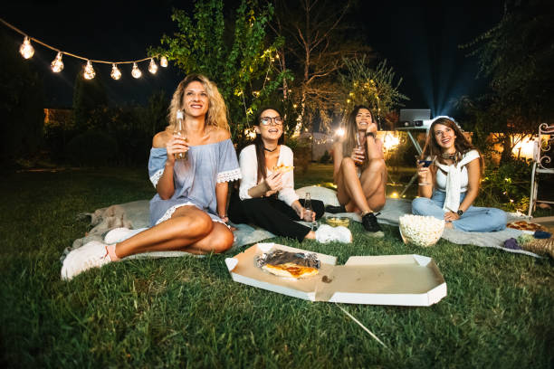 istock Watching a movie outdoor 1882107520