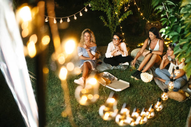 istock Watching a movie outdoor 1882108058