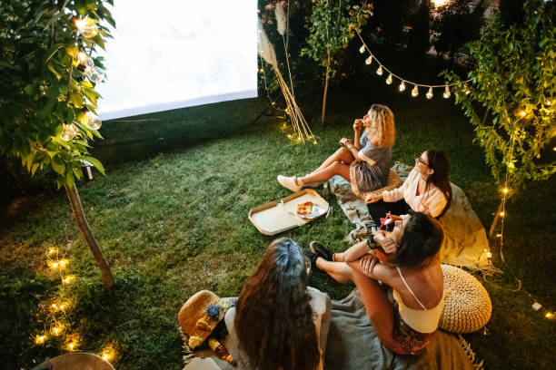 istock Watching a movie outdoor 1882108582