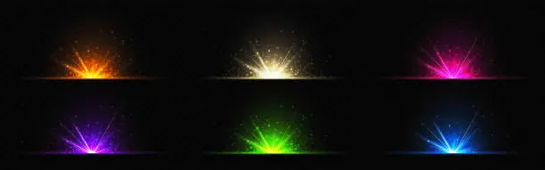 Vector illustration of Abstract glow star or sun light effect