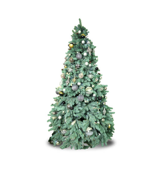 istock christmas tree with toys isolated on white 1882143930