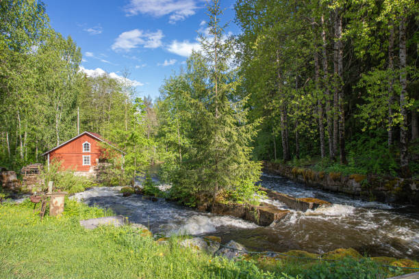 istock Old water mill by a rapids, Lahti, Finland 1882325615