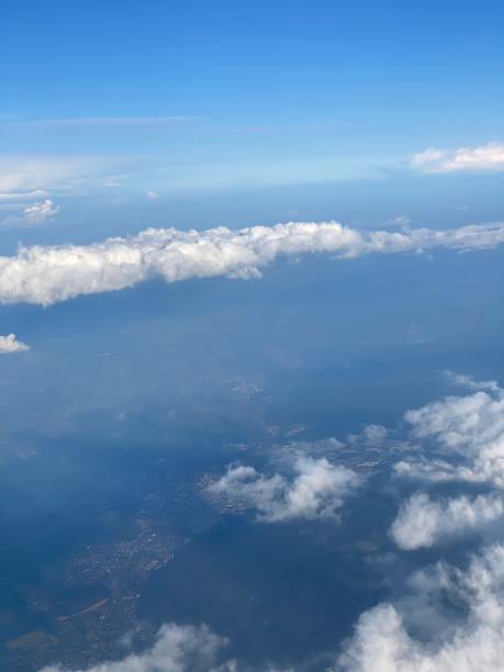 istock view from plane over europe blue sky 1882369015