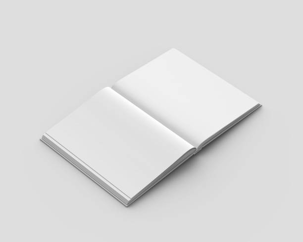 istock Blank white hardcover magazine template on gray background 1882396892