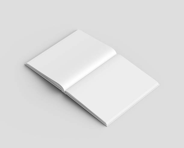 istock Blank white hardcover magazine template on gray background 1882397945