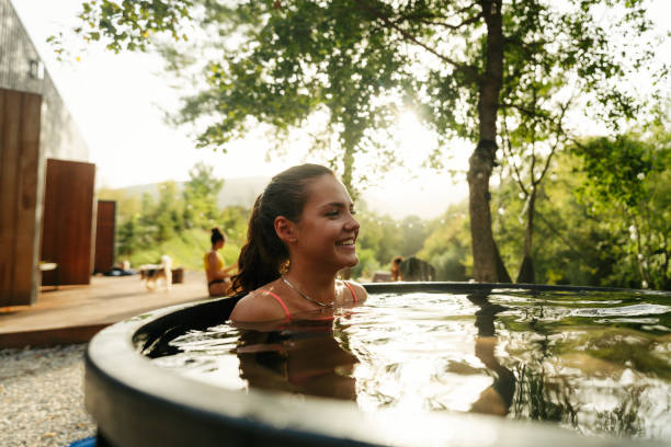 istock Tranquil soak in my garden tub 1882399157
