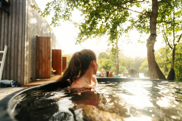istock Tranquil soak in my garden tub 1882399168