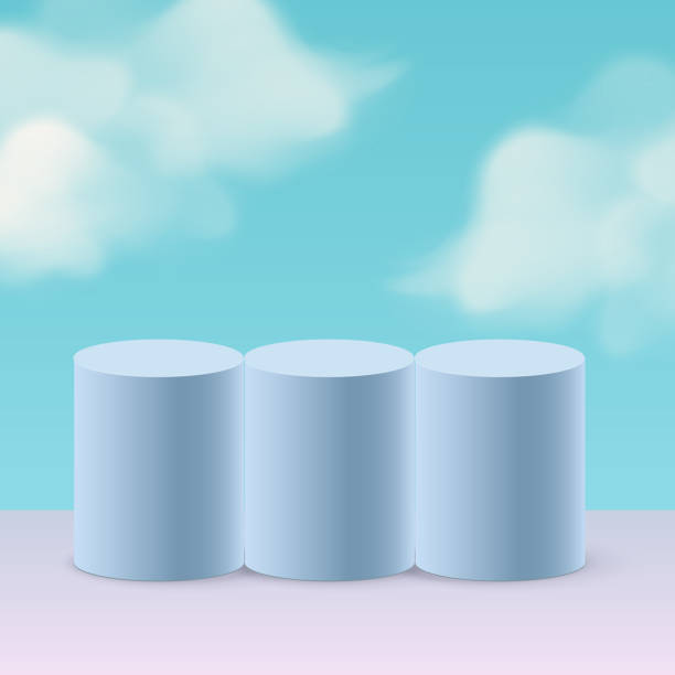 istock 3d background products minimal podium scene with the geometric platform. 1882399185