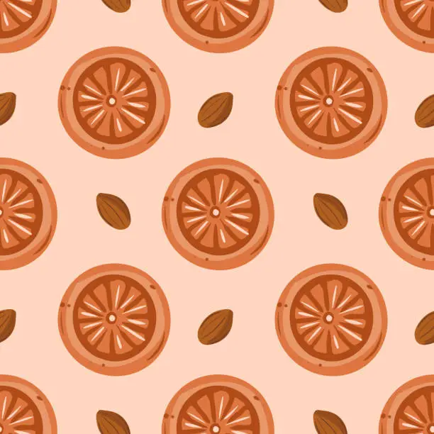 Vector illustration of Seamless pattern with sweets. The cookie pattern