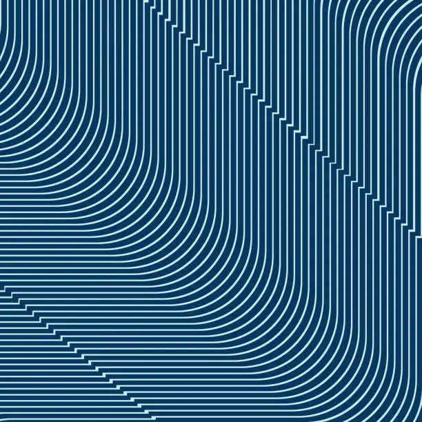 Vector illustration of a pattern of curved lines abstract the background