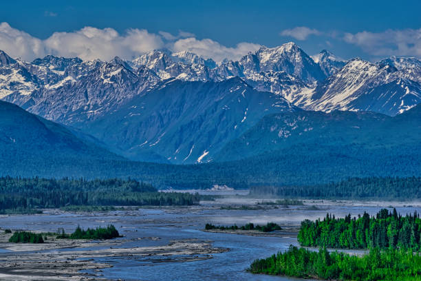 istock Glacial River and Jagged Peaks 1882434497
