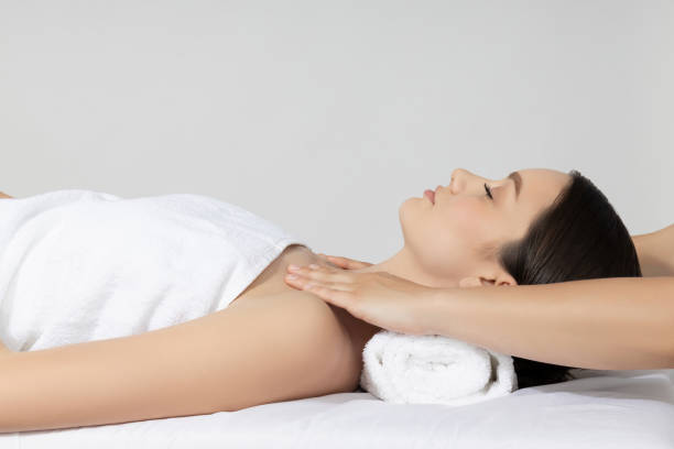 istock Attractive young woman take spa treatment, spa and relax 1882504776
