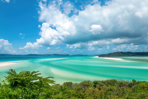Whitsundays, Queensland, Australia: A view of the beach at Whitsunday Island.