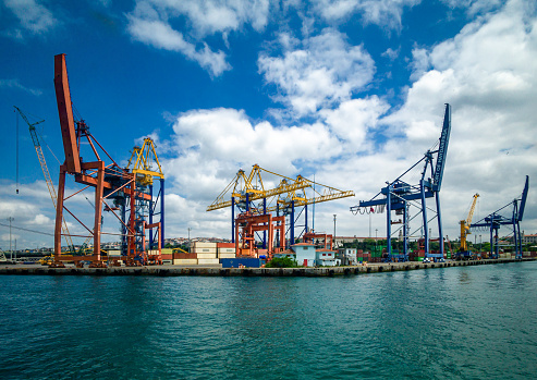 Container Port in Haydarpasa District, Istanbul, Turkey