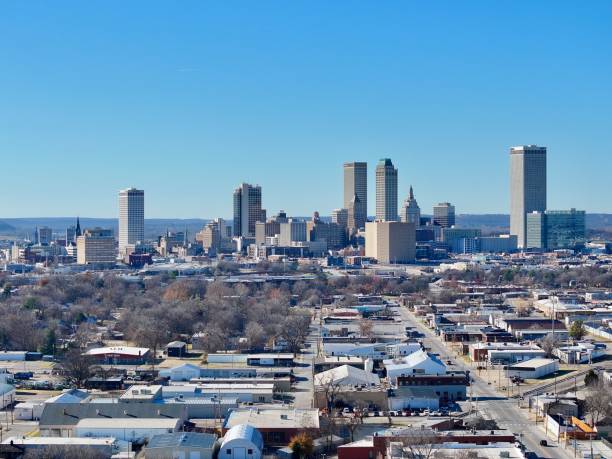 istock Tulsa Oklahoma Skyline with beautiful blue skies. 1882638649