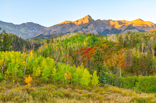 The beautiful scenery of southwestern Colorado near Telluride shot in early autumn as the leaves had just begun their change.
