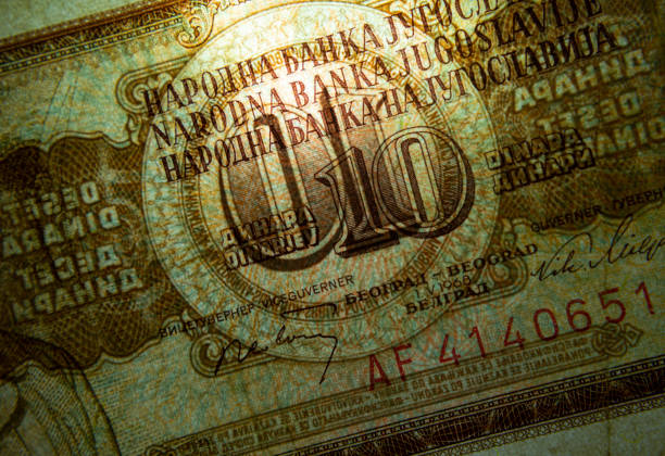 istock Closeup of a Yugoslavian dinar banknote 1882866785