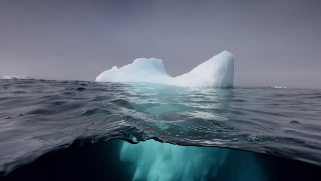 Big Iceberg floating in the ocean