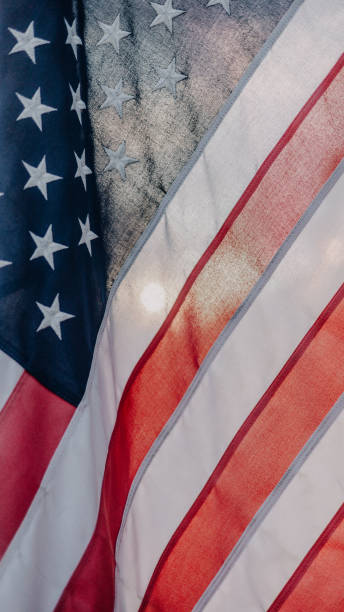 istock Image of a bright American flag 1882933950
