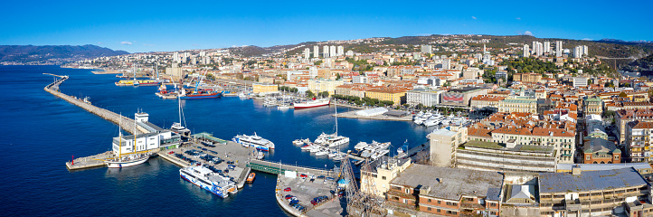 Aerial view of the Rijeka City, Croatia