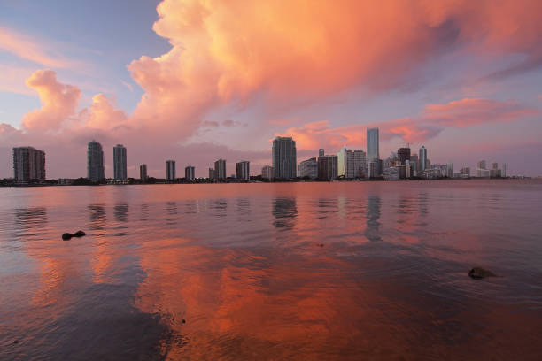 istock Colorful sunset cloudscape over Miami. 1882972070