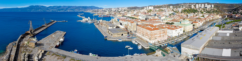 Aerial view of the Rijeka City, Croatia