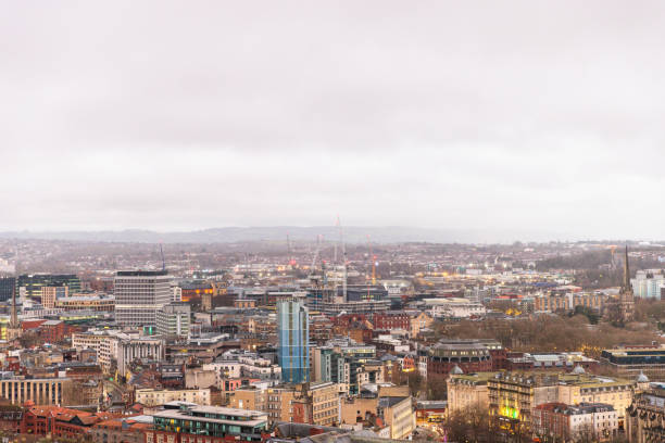 istock Downtown of Bristol, view from the Top Cabot Tower, England 1883168554