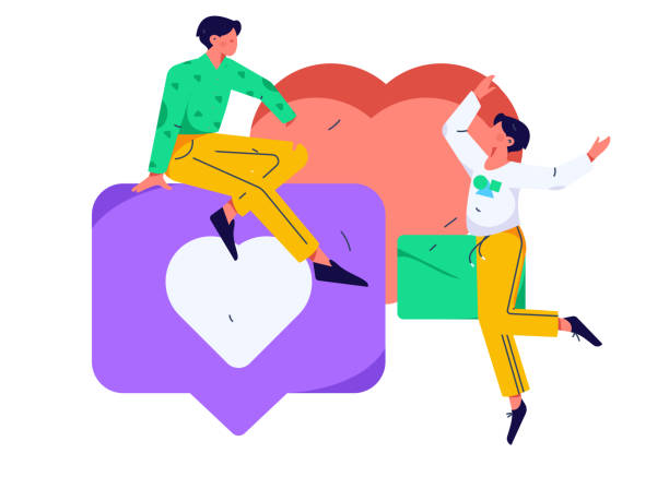 istock Happy Valentine's Day flat character vector concept business hand drawn illustration 1883332049