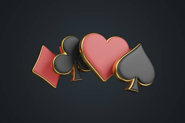istock Aces cards symbols on black background 1883333066