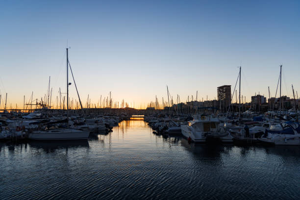 istock Sunset at the yacht marina 1883382766