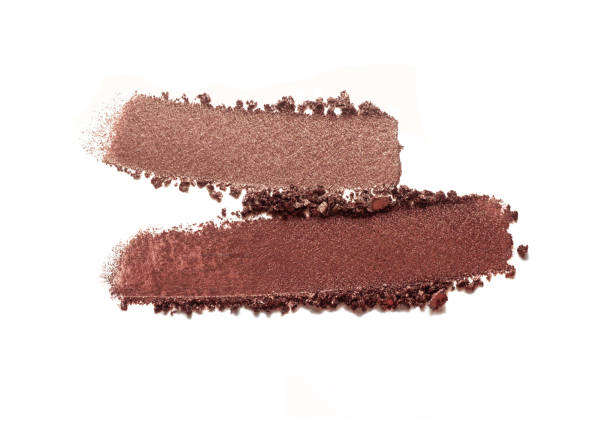 istock Cosmetic smeared eye shadow swatch isolated on white background 1883409755
