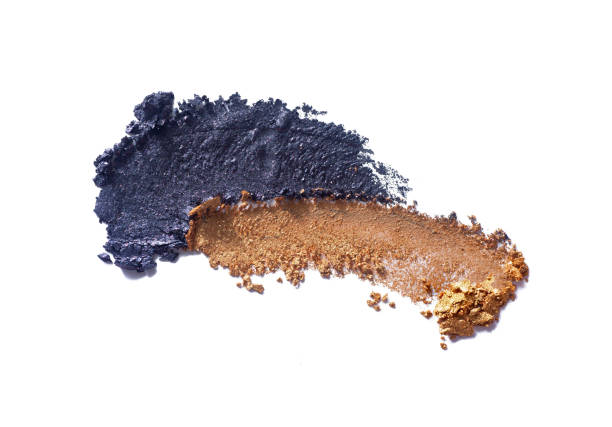 istock Cosmetic smeared eye shadow swatch isolated on white background 1883411402