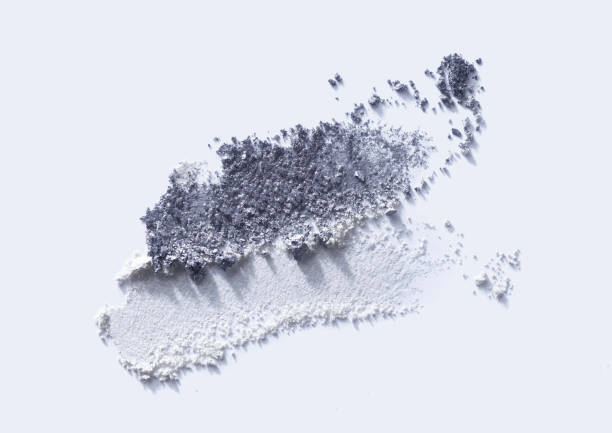 istock Cosmetic creamy liquid smeared eye shadow swatch isolated on gray background 1883411936