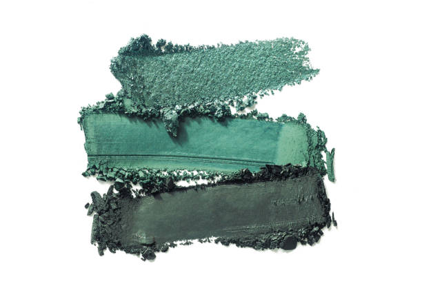 istock Cosmetic smeared eye shadow swatch isolated on white background 1883413015