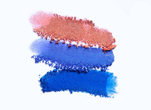 istock Cosmetic smeared eye shadow swatch isolated on white background 1883414714