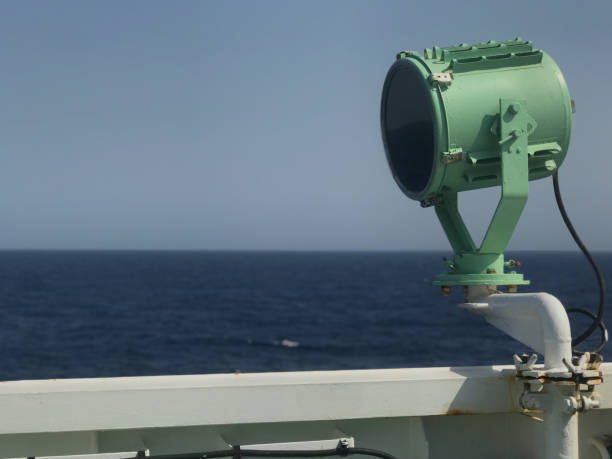 istock View of search light in ship 1883501855