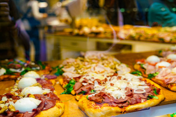 istock Italian pizza with mozzarella cheese and ham. 1883502924