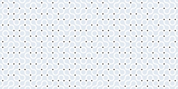円がつながる形状のシームレスパターン。メタボールドットアイコン。統合テクノロジの記号。抽象的な点の移動。ブロブを遷移する。ベクトル テクスチャ イラスト 孤立した白い背景。 - pattern spotted connect the dots seamless点のイラスト素材／クリップアート素材／マンガ素材／アイコン素材