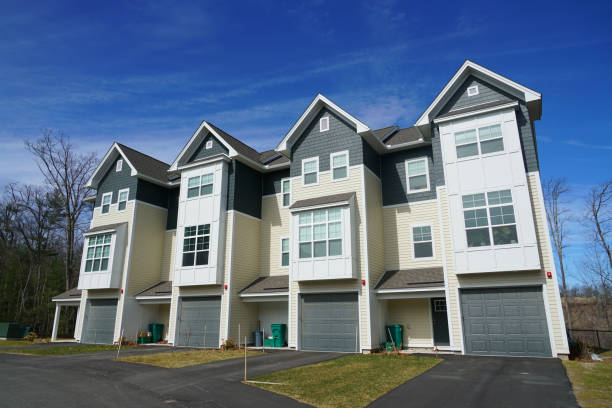 modern apartment building as architecture background